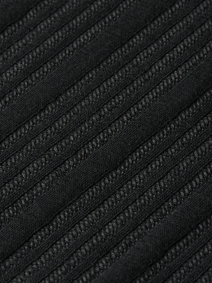 Structured Ribbed Relaxed Polo