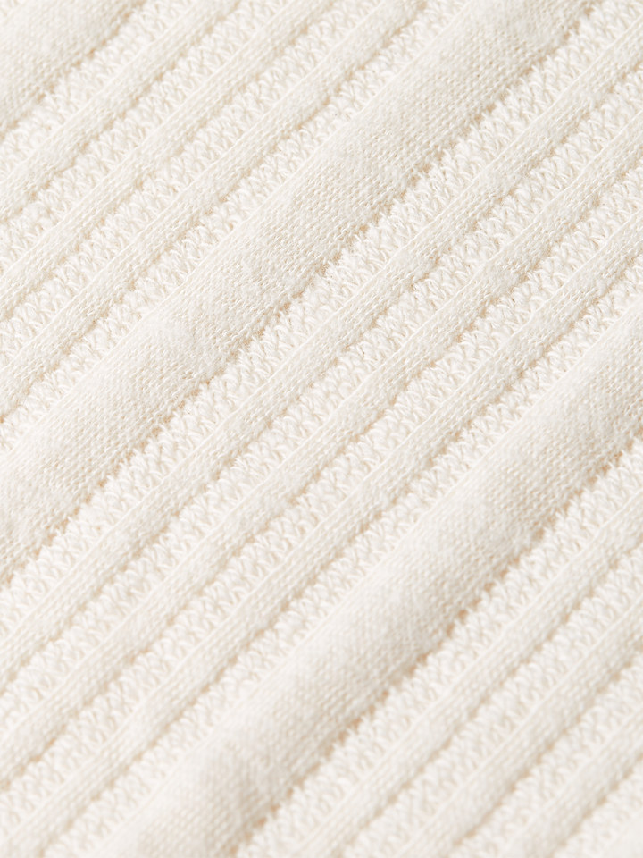Structured Ribbed Relaxed Polo