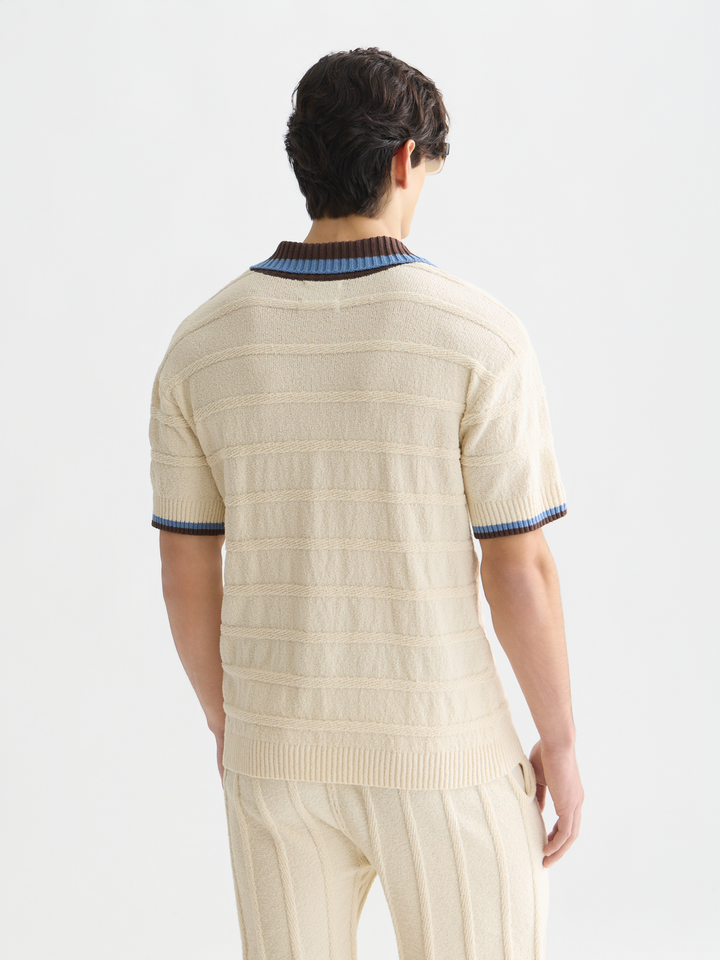 Structured Knitted Loose Polo