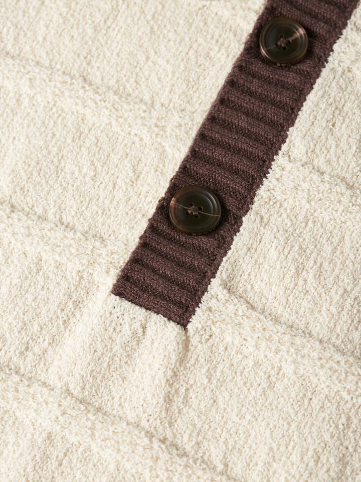 Structured Knitted Loose Polo