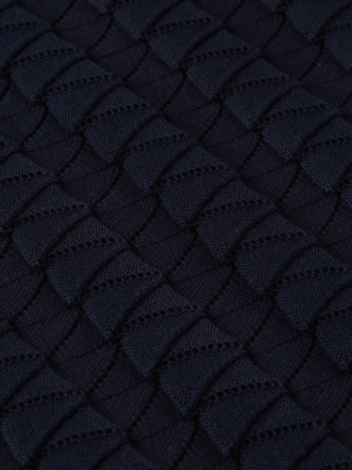 Pointelle Knitted Polo