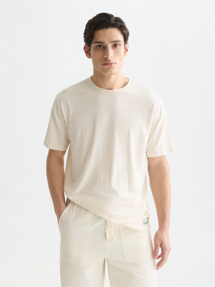 Structured Jacquard Relaxed T-Shirt