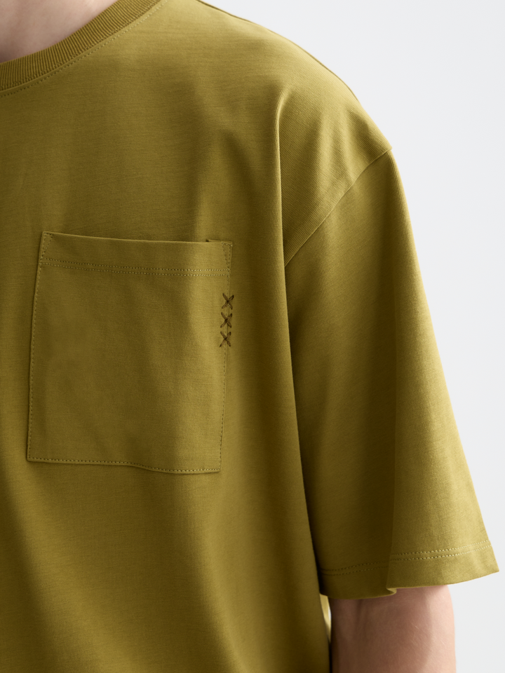 Seasonal Essentials 3 Crosses Pocket Loose T-Shirt