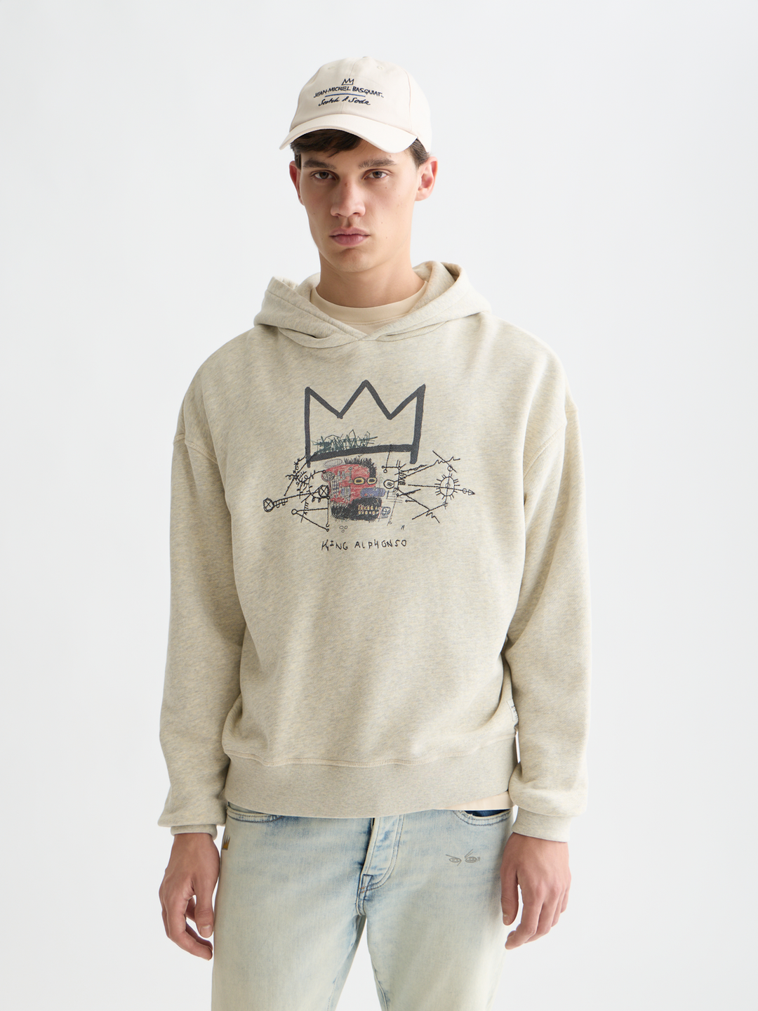Scotch &amp; Soda X Basquiat Washed Artwork Hoodie