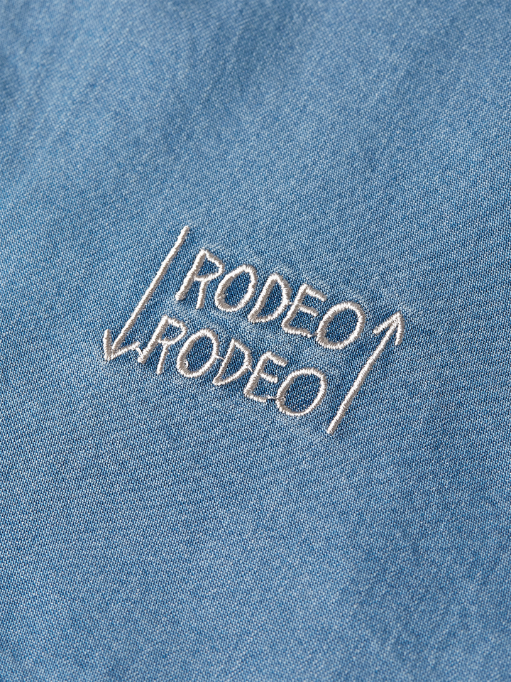 Scotch &amp; Soda X Basquiat Indigo Tencel Relaxed Short-Sleeved Shirt