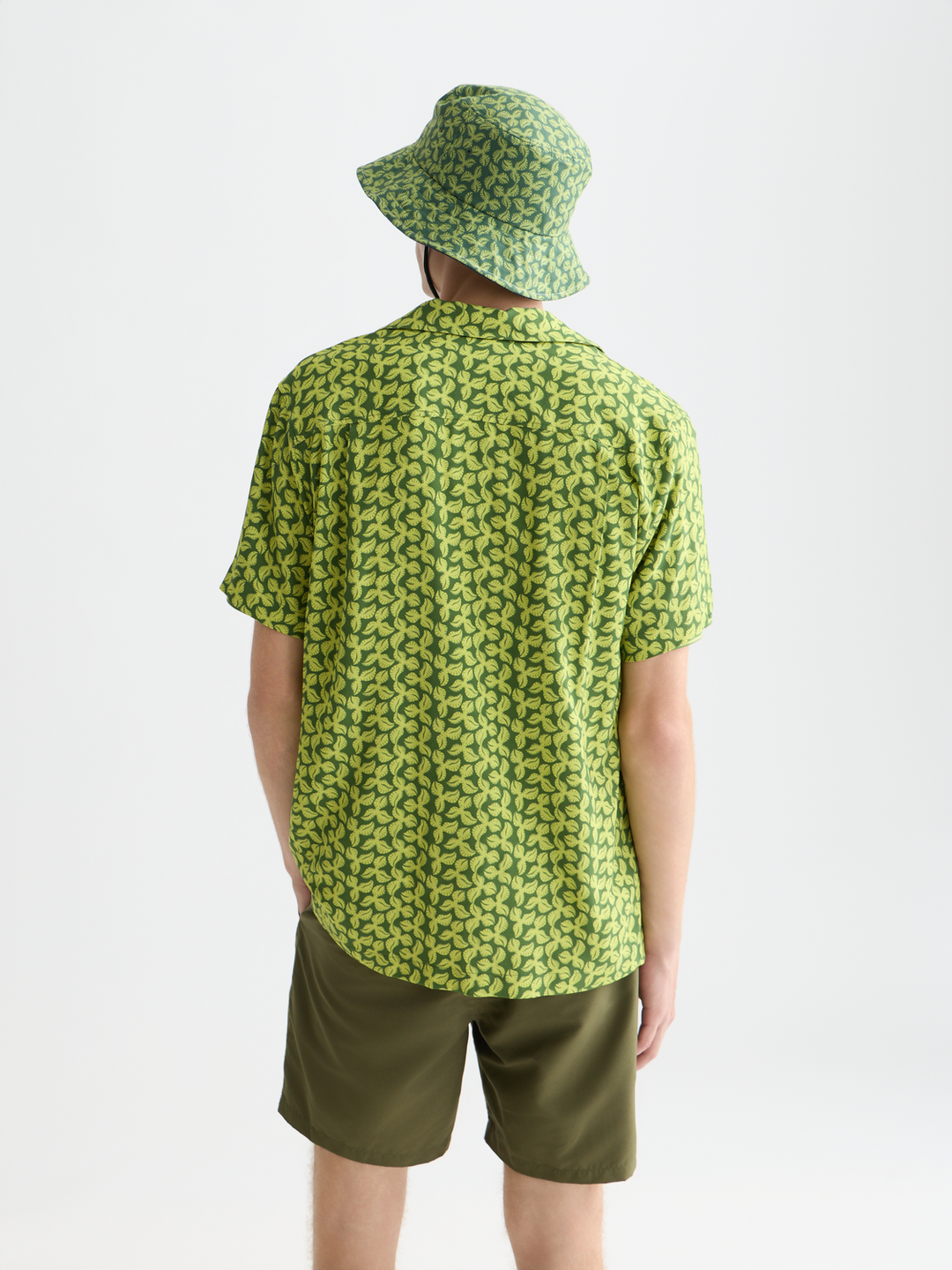 Printed viscose regularfit shortsleeved shirt