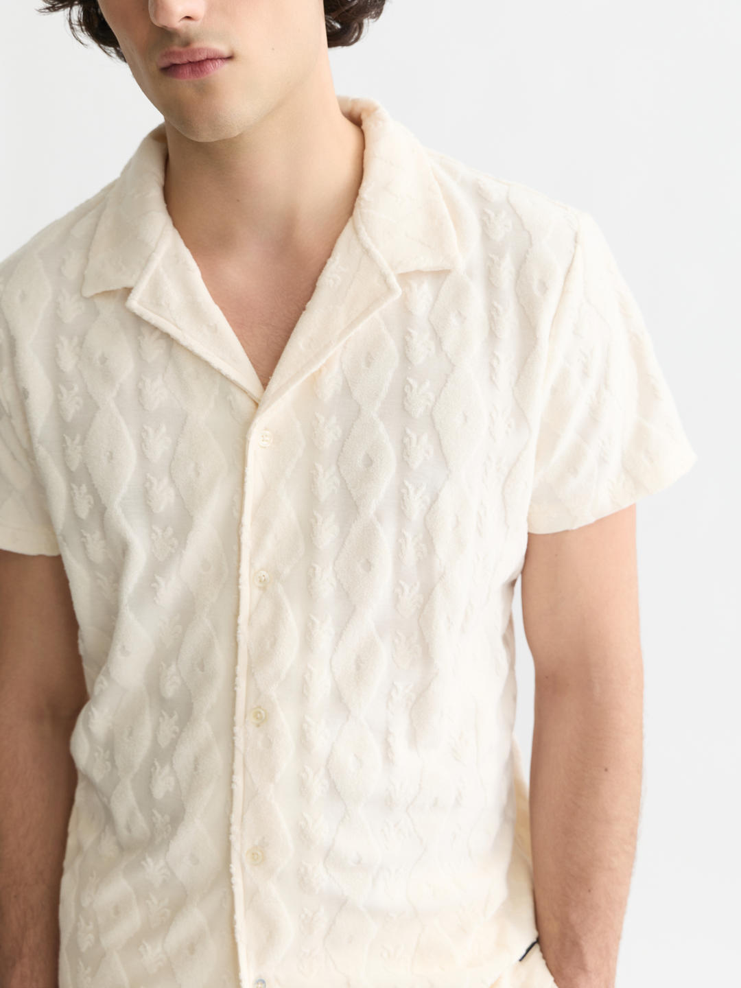 Terry Jacquard Short Sleeve Shirt