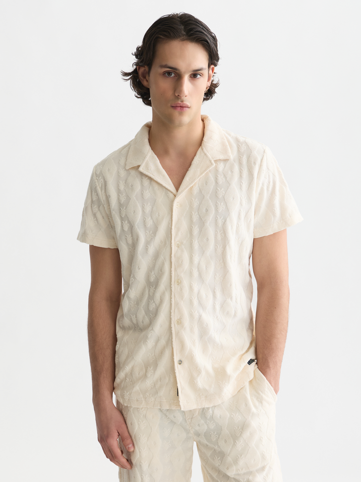 Terry Jacquard Short Sleeve Shirt