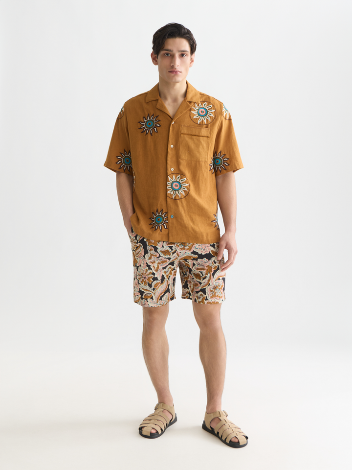 Fave Printed Tencel Relaxed Bermuda Shorts