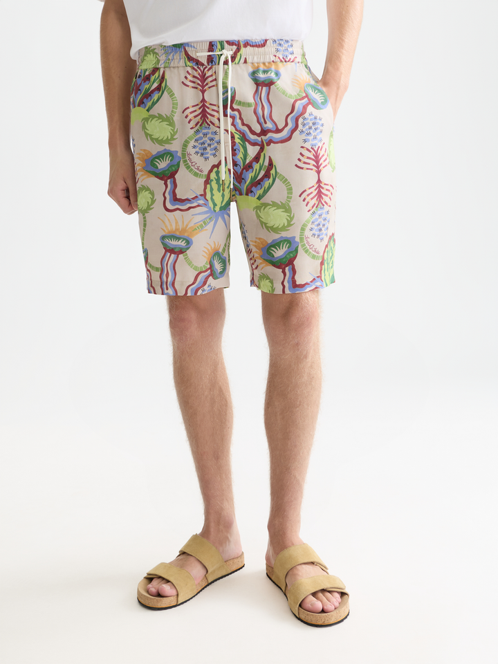 Fave Printed Tencel Relaxed Bermuda Shorts