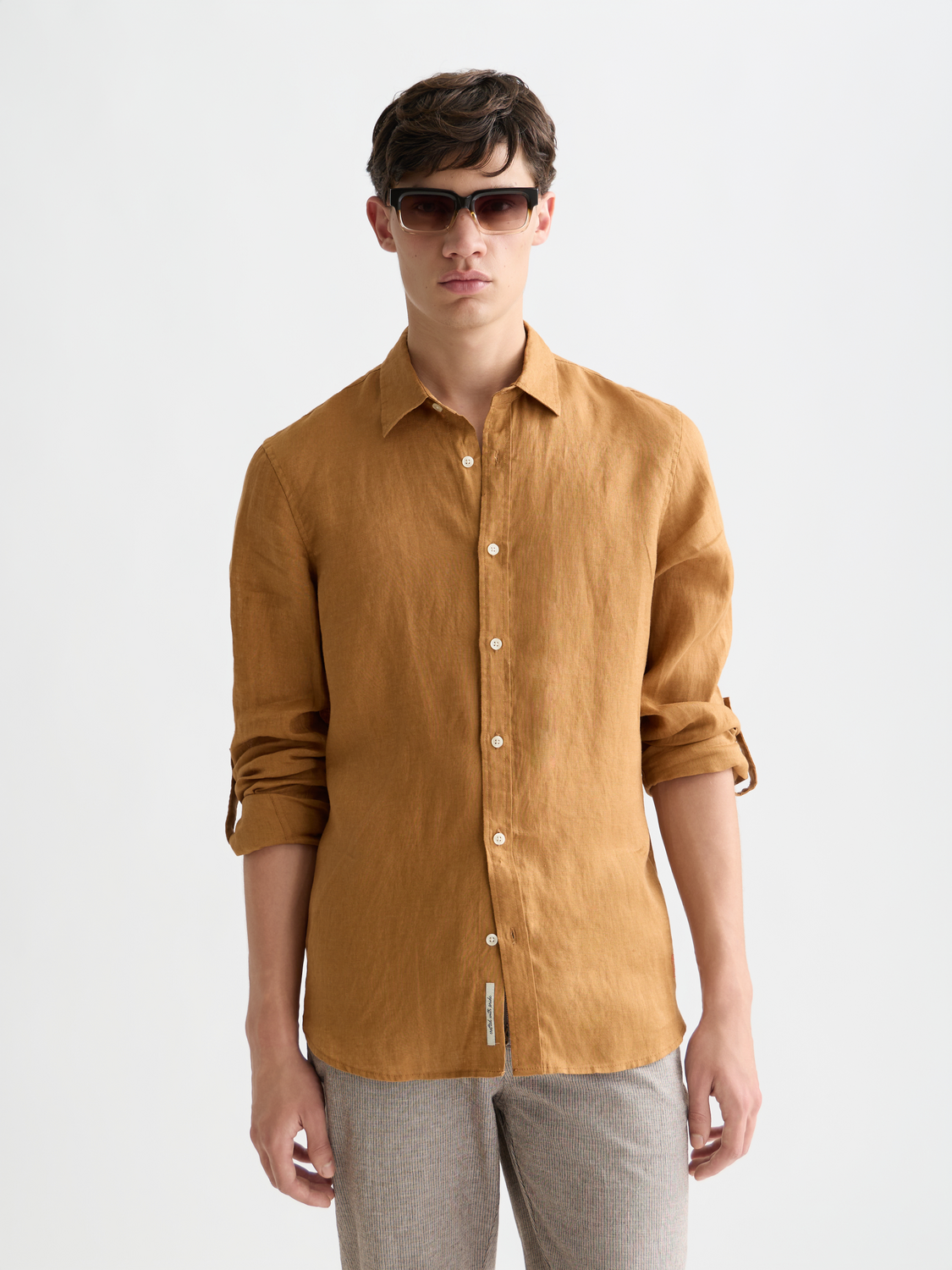 Seasonal core linen regularfit shirt
