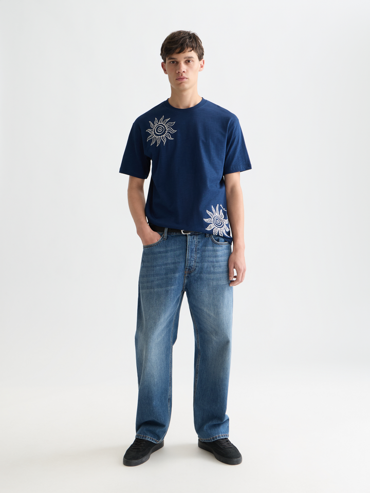 Embroidered Artwork Relaxed T-Shirt