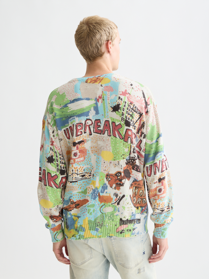 Scotch &amp; Soda X Basquiat Printed Loose Pullover
