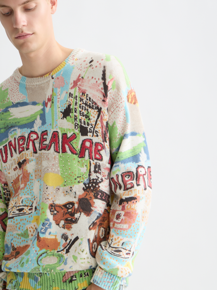 Scotch &amp; Soda X Basquiat Printed Loose Pullover