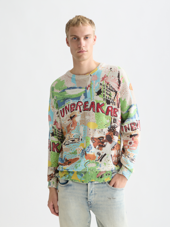 Scotch &amp; Soda X Basquiat Printed Loose Pullover
