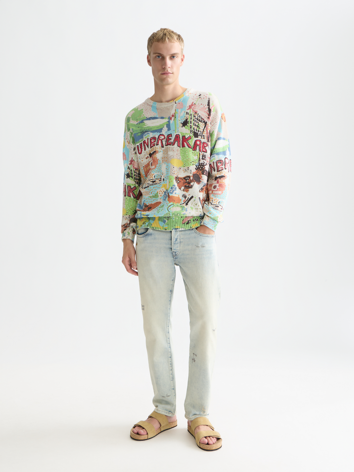 Scotch &amp; Soda X Basquiat Printed Loose Pullover