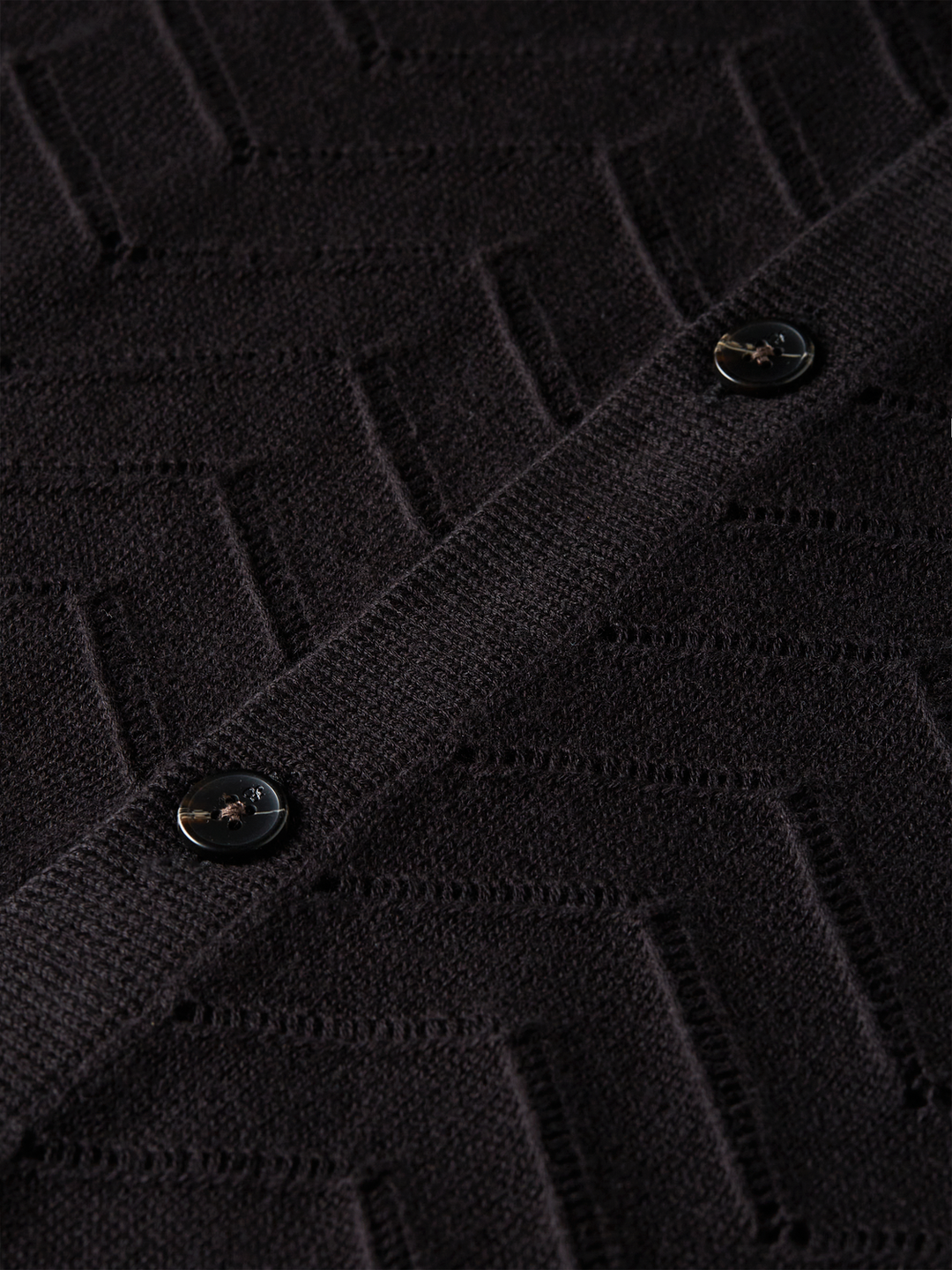 Pointelle Dropped Shoulder Cardigan