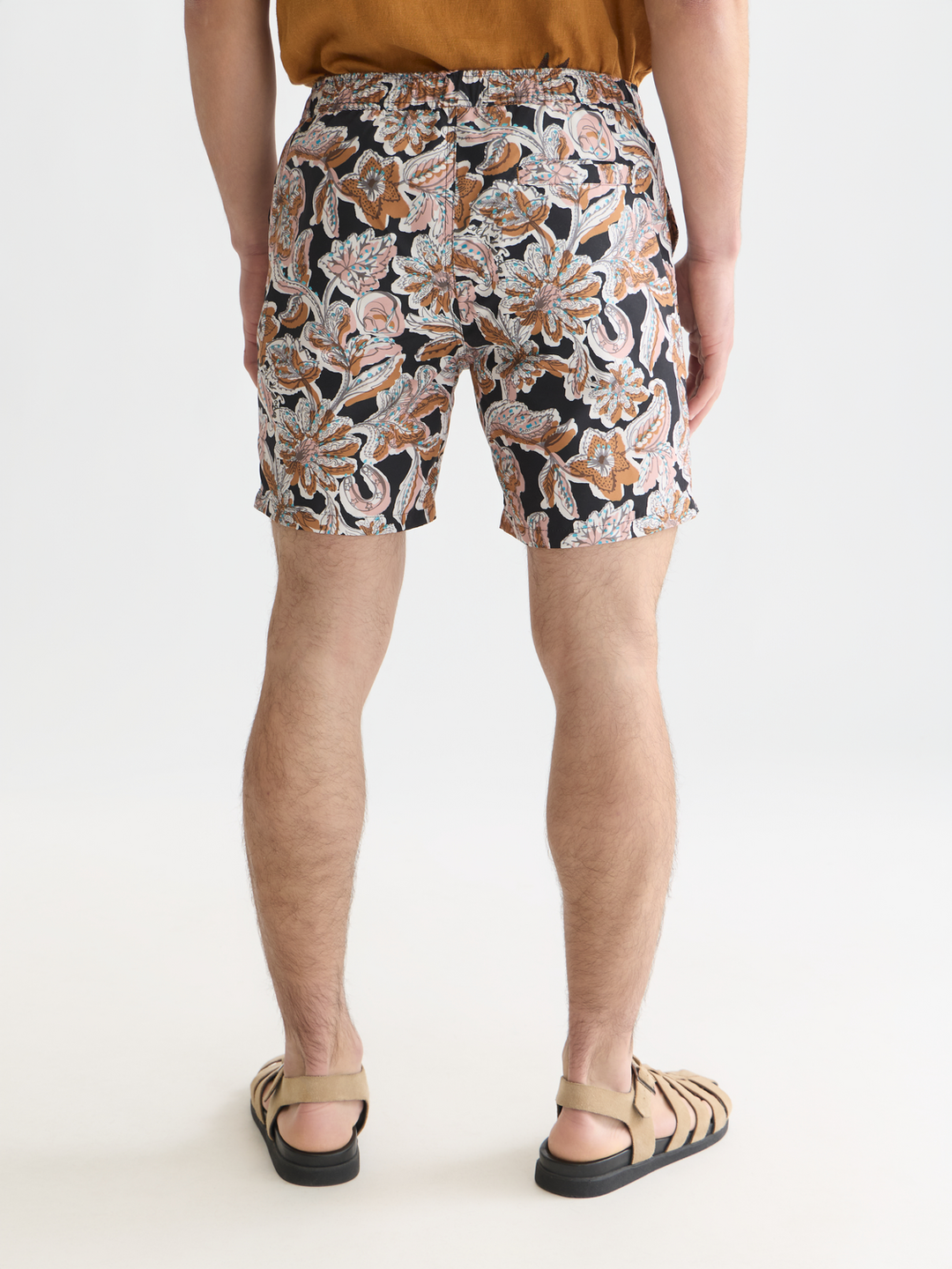 Printed Mid-Length Swim Shorts