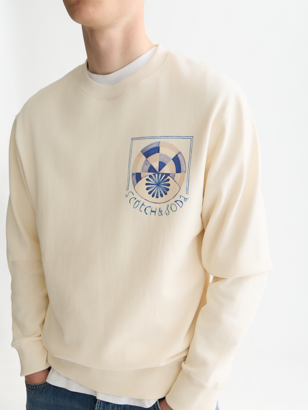 Front and back artwork regular-fit sweatshirt