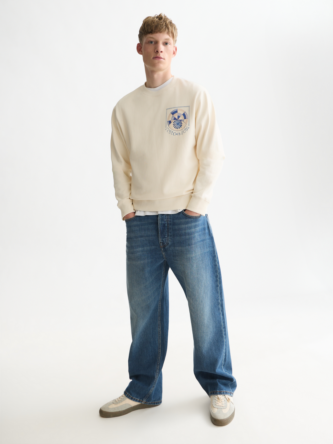 Front and back artwork regular-fit sweatshirt
