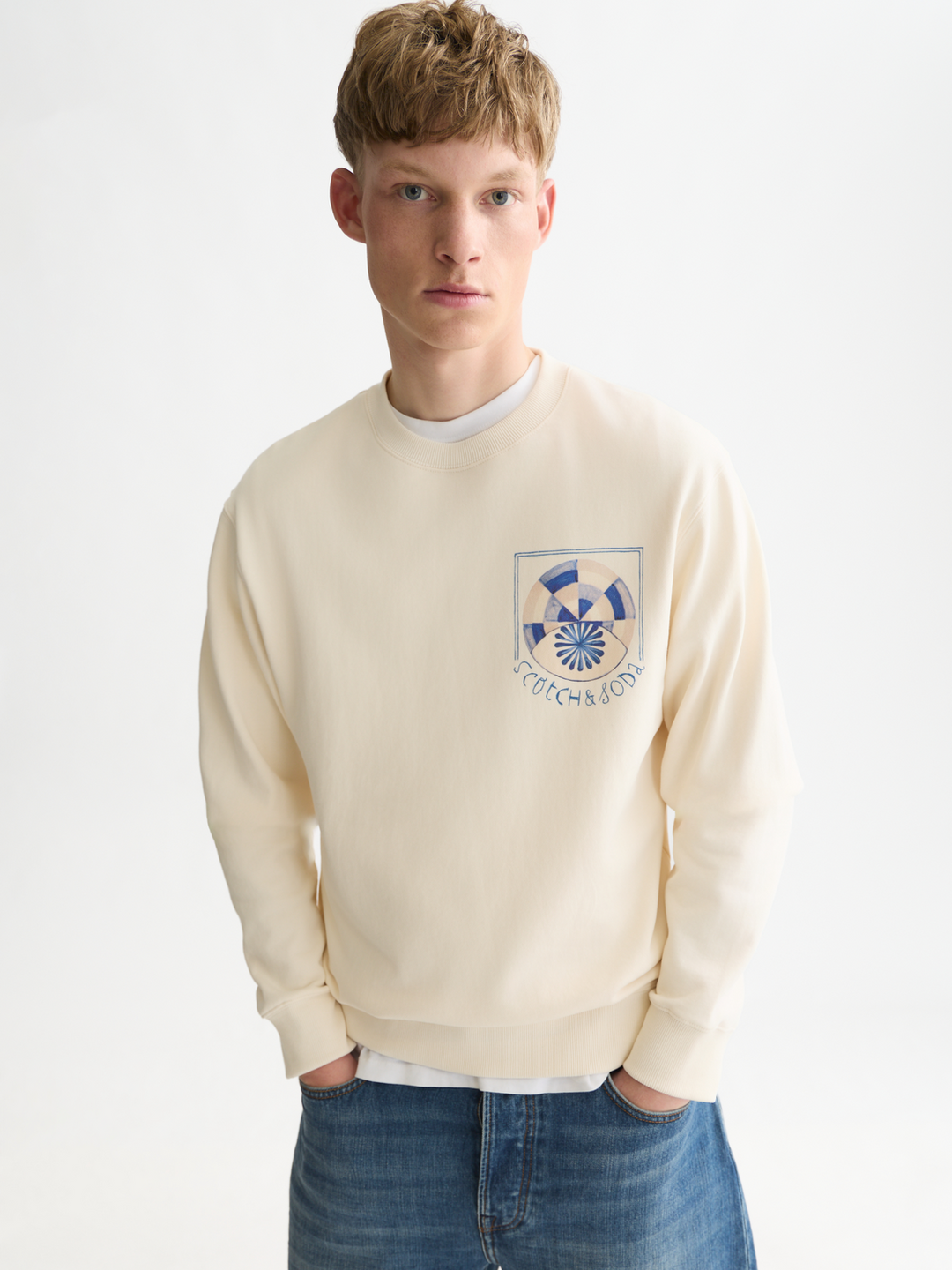 Front and back artwork regular-fit sweatshirt