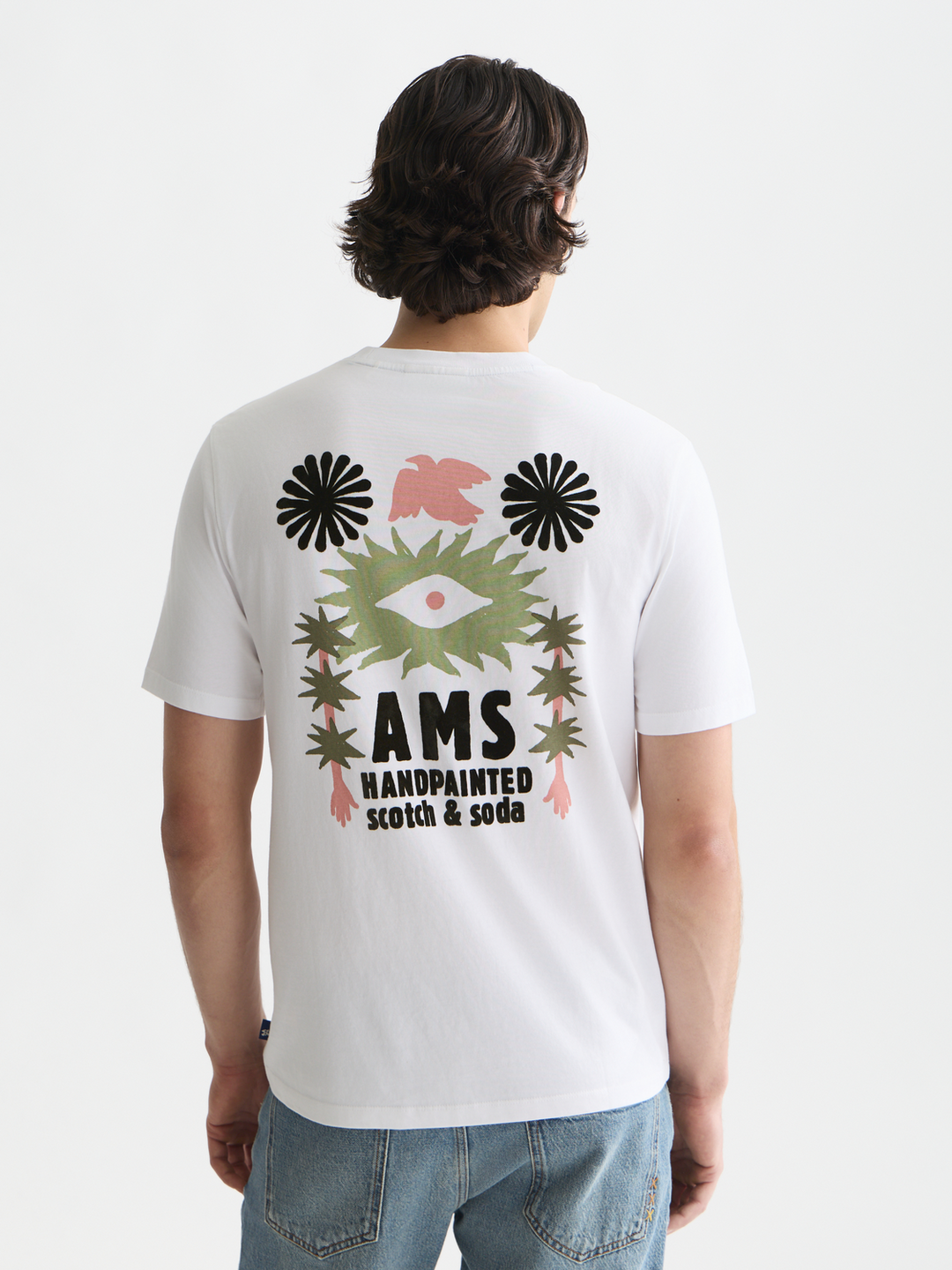 Front and back artwork relaxed-fit T-shirt