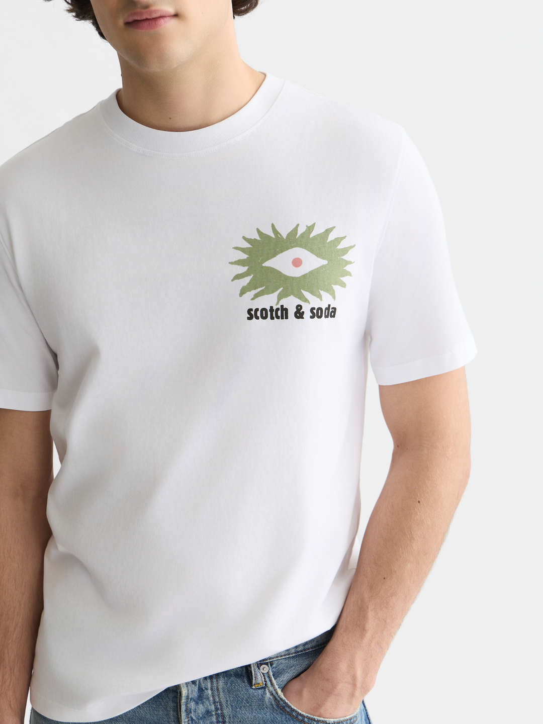 Front and back artwork relaxed-fit T-shirt