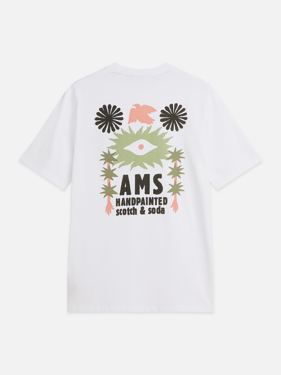 Front and back artwork relaxed-fit T-shirt