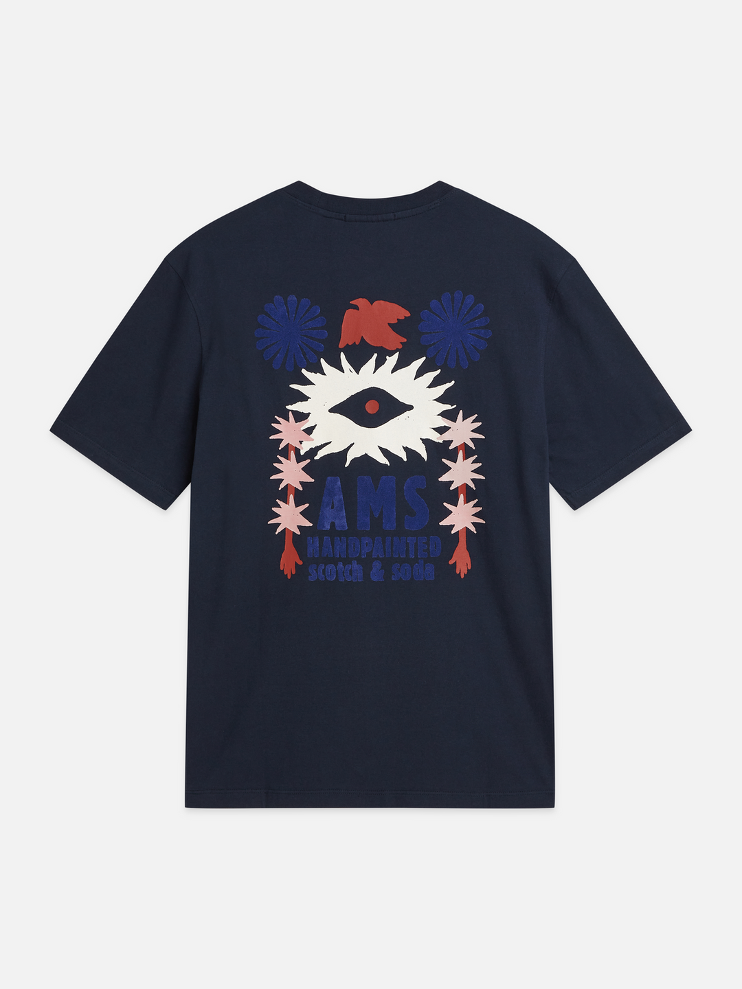 Front and back artwork relaxed-fit T-shirt