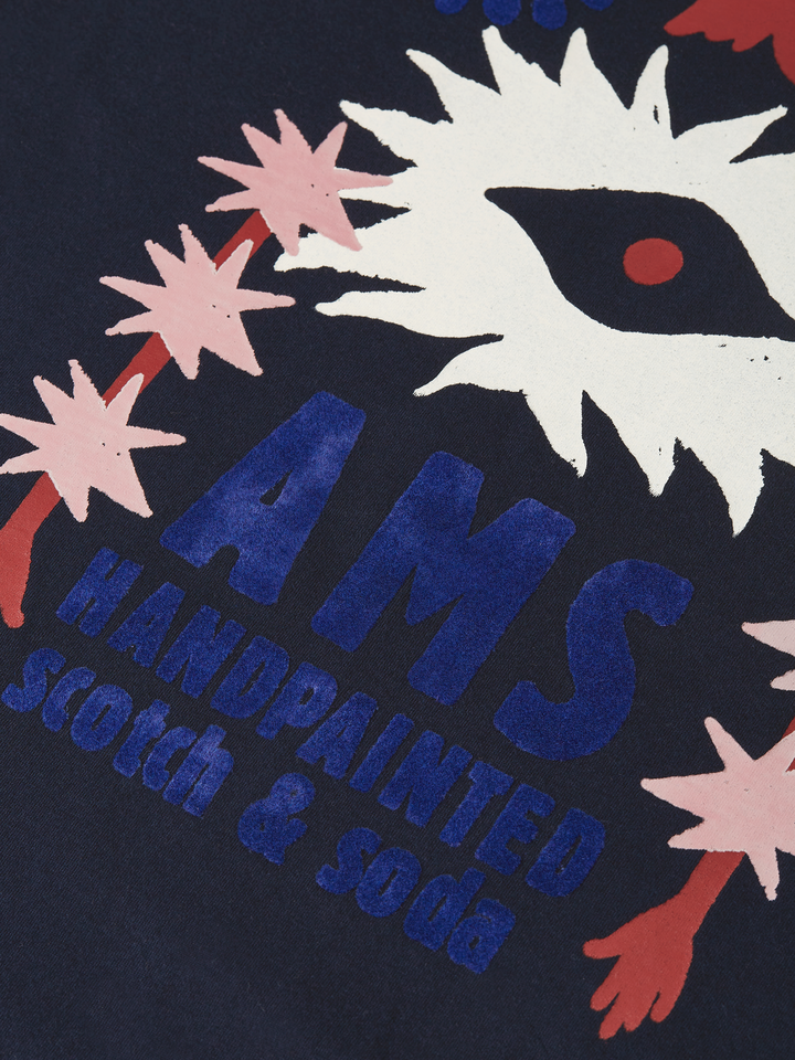 Front and back artwork relaxed-fit T-shirt