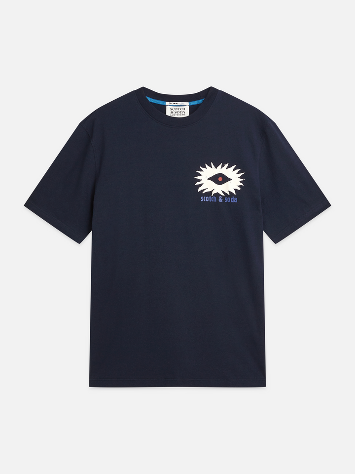 Front and back artwork relaxed-fit T-shirt