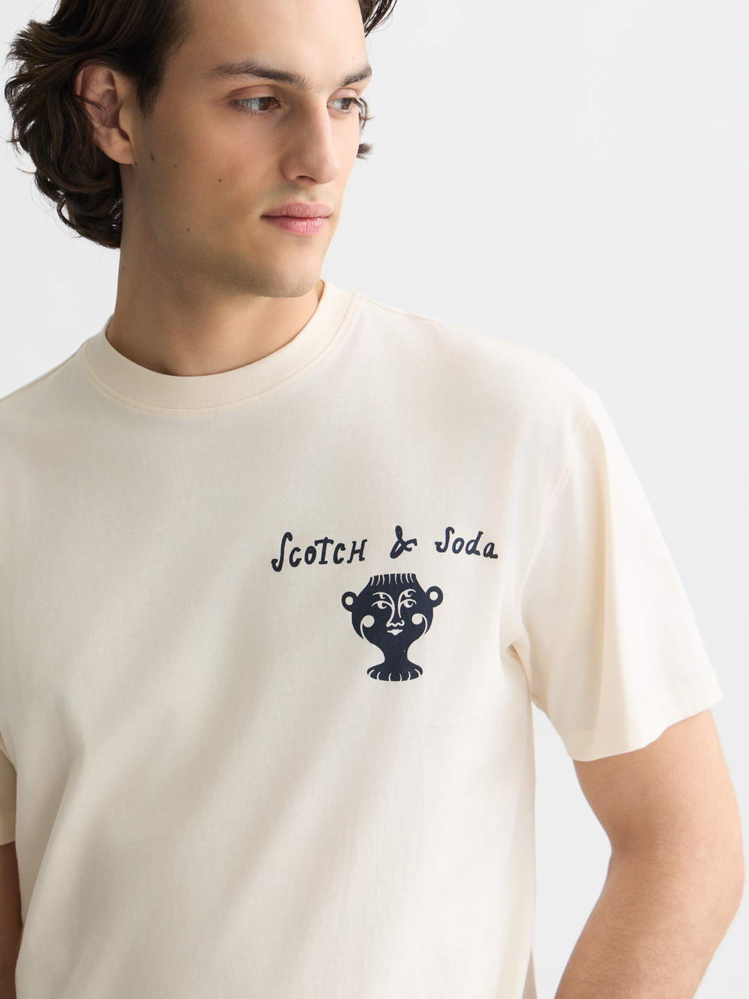 Front and back artwork relaxed-fit T-shirt