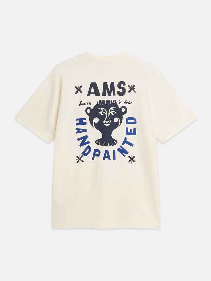 Front and back artwork relaxed-fit T-shirt