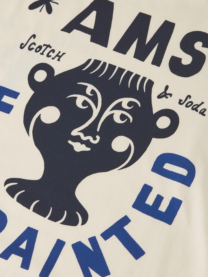 Front and back artwork relaxed-fit T-shirt