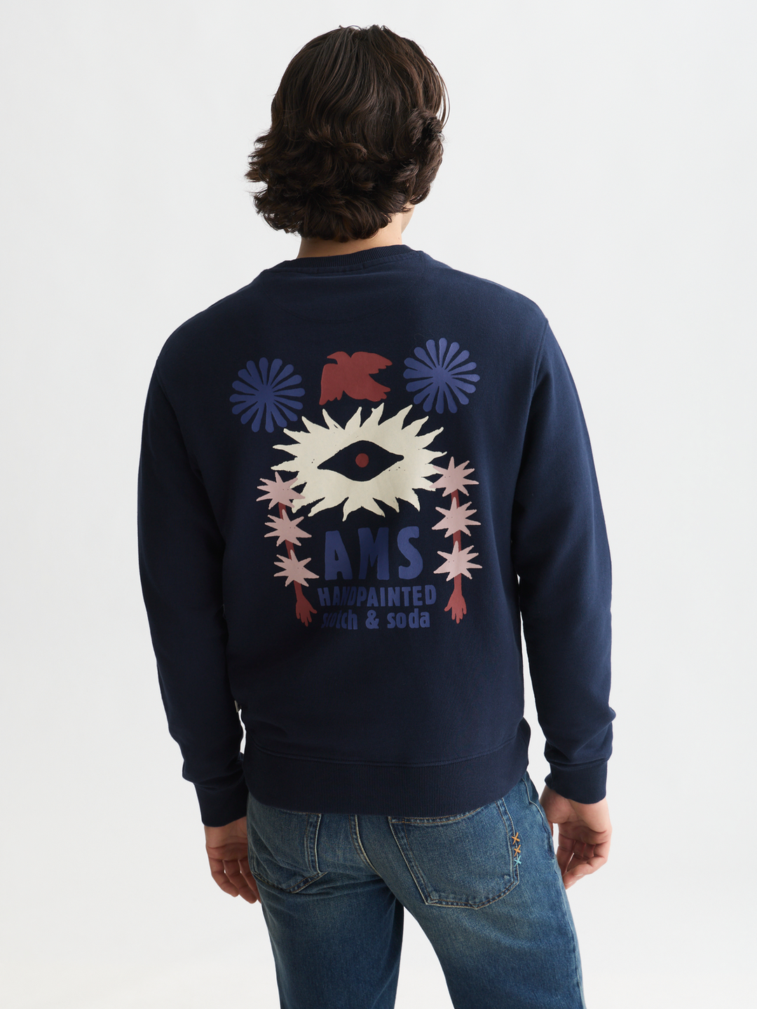 Front and back artwork regular-fit sweatshirt