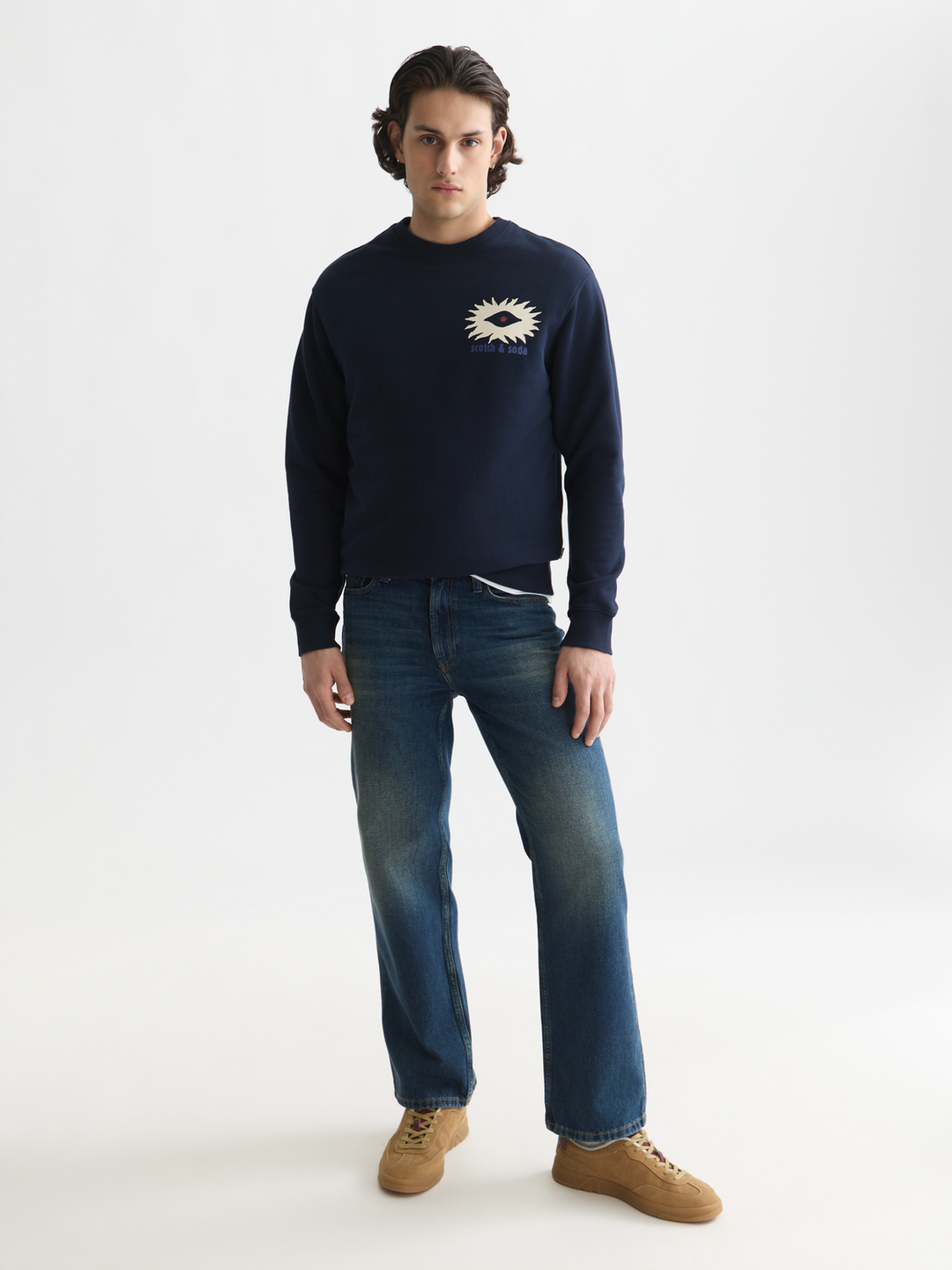 Front and back artwork regular-fit sweatshirt