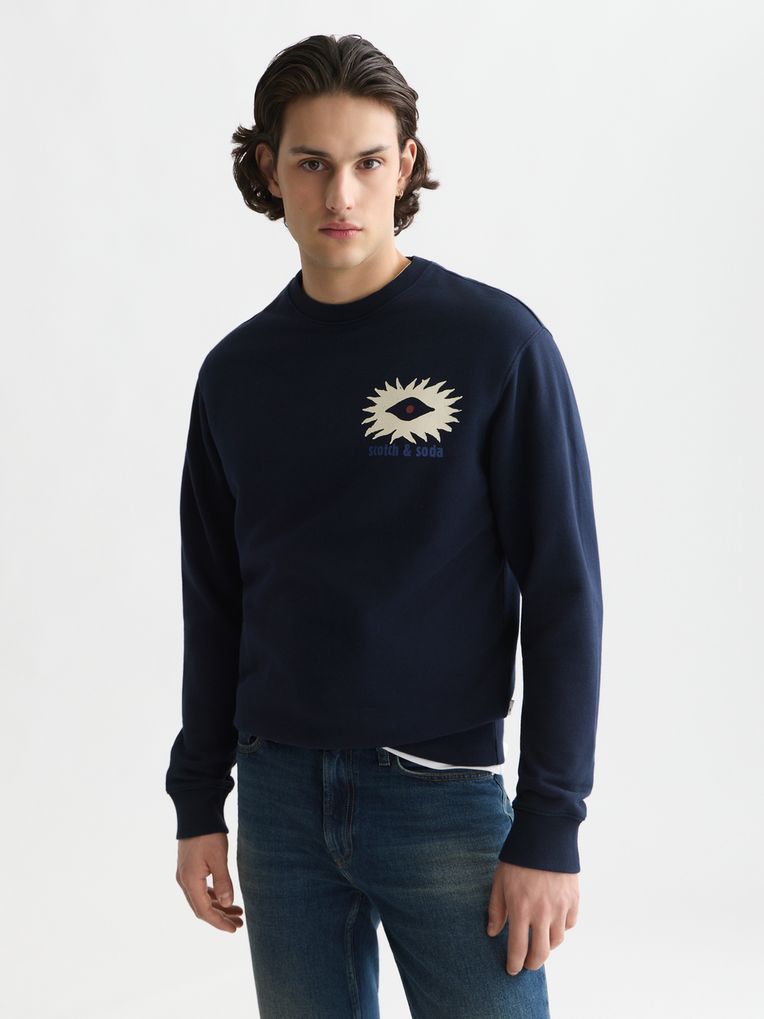 Front and back artwork regular-fit sweatshirt