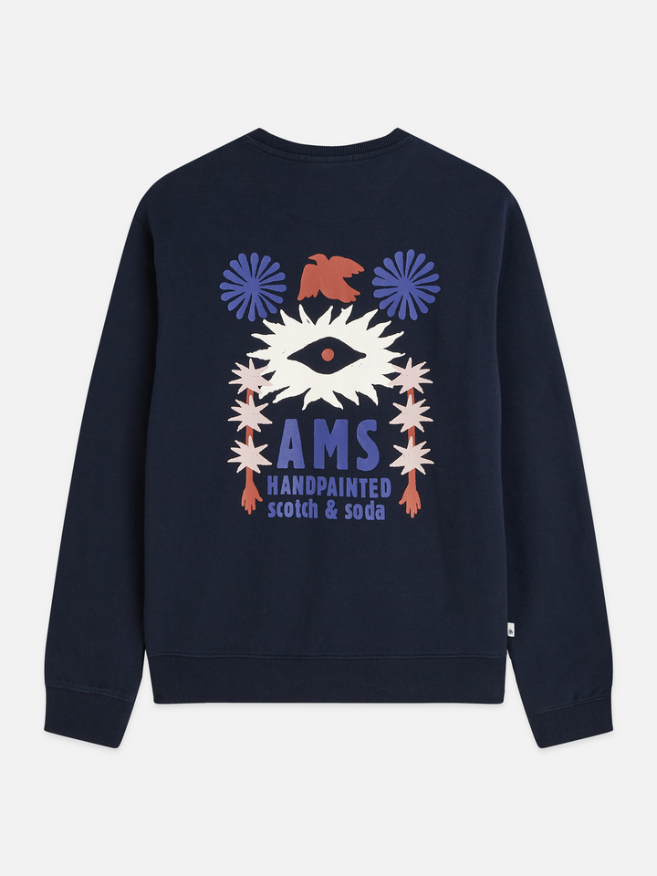 Front and back artwork regular-fit sweatshirt