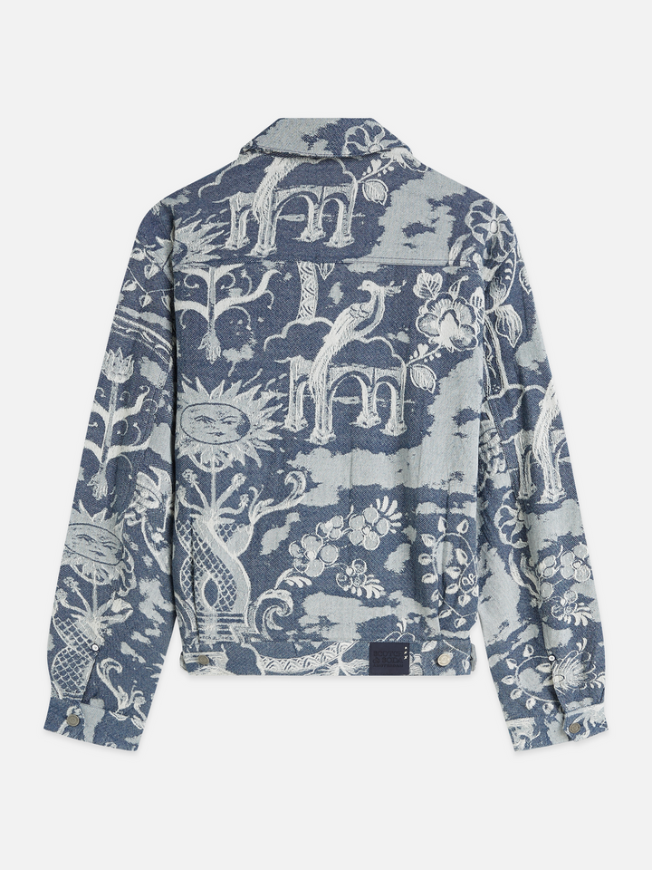 Delfts Blauw jacquard trucker jacket
