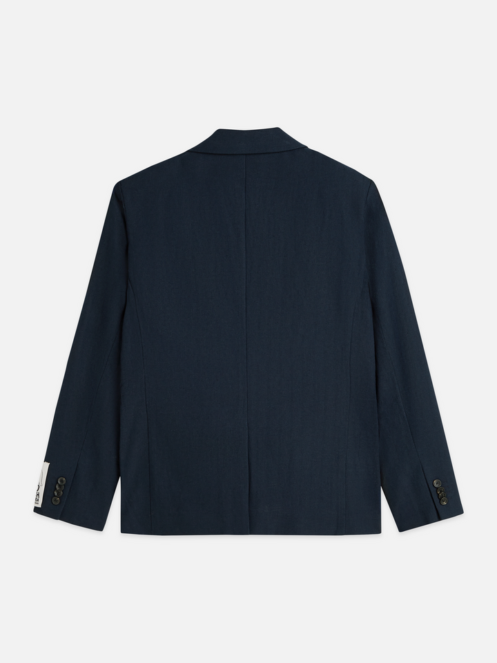 Pierce unconstructed linen blend peak lapel blazer