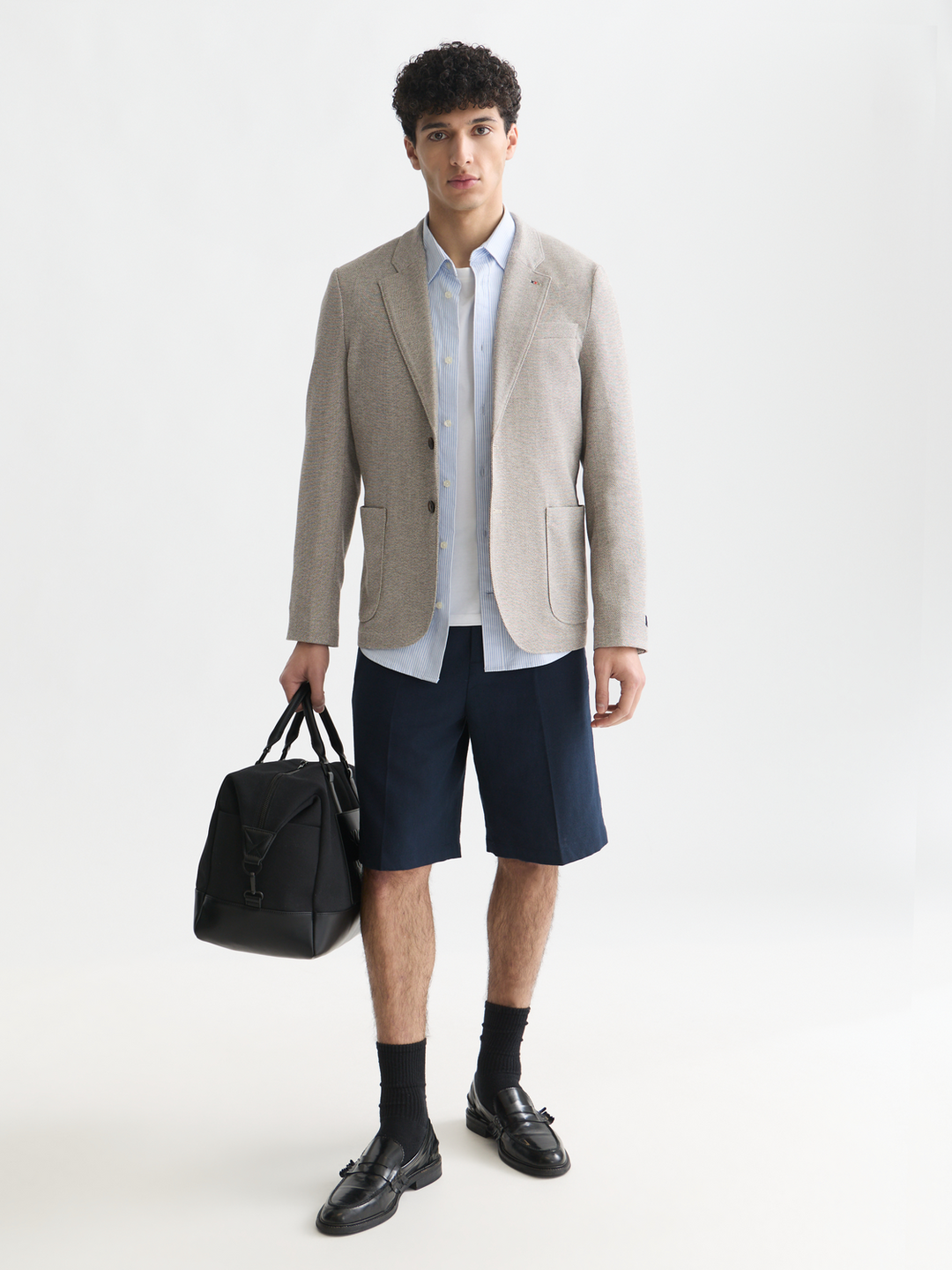 Tate unconstructed cotton blend regular-fit blazer