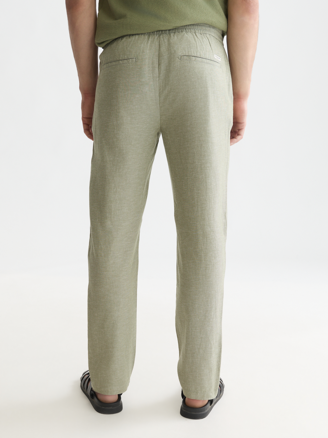 Seasonal core Warren cotton-linen twill jogger