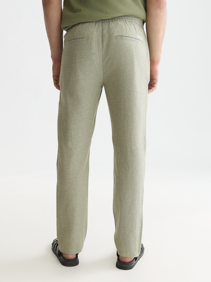 Seasonal core Warren cotton-linen twill jogger