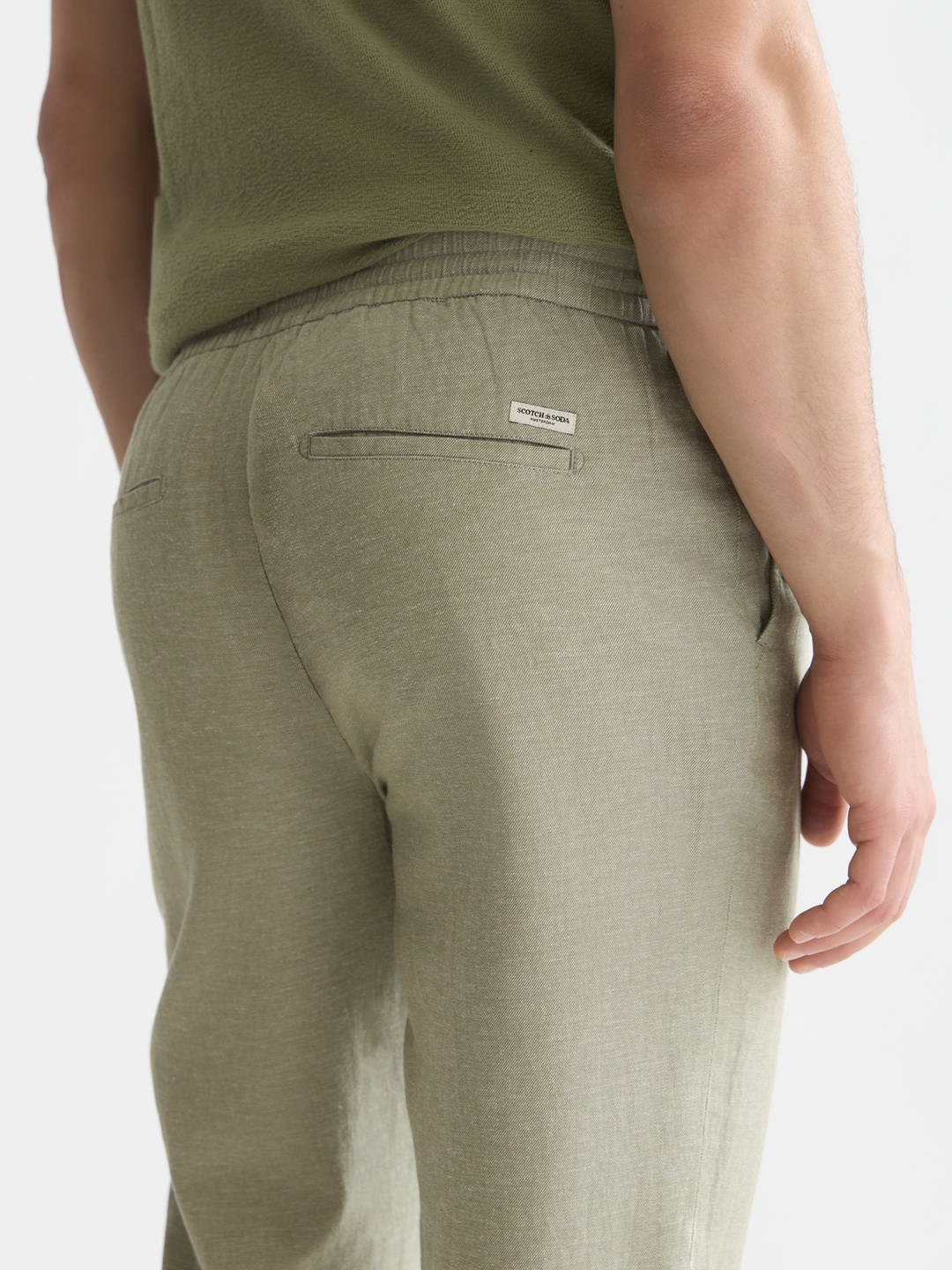 Seasonal core Warren cotton-linen twill jogger