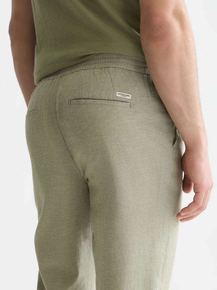 Seasonal core Warren cotton-linen twill jogger