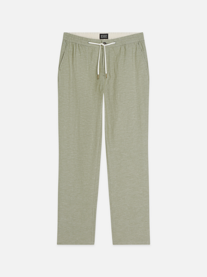 Seasonal core Warren cotton-linen twill jogger