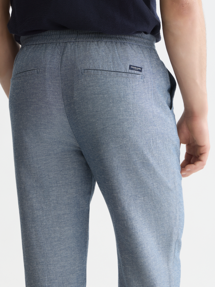 Seasonal core Warren cotton-linen twill jogger