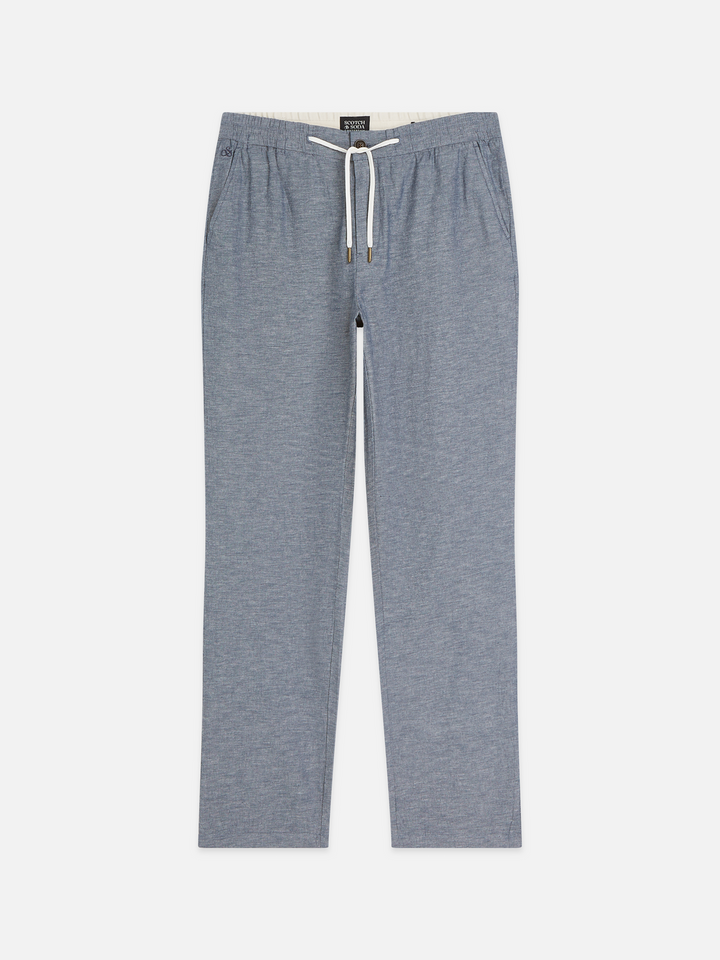 Seasonal core Warren cotton-linen twill jogger