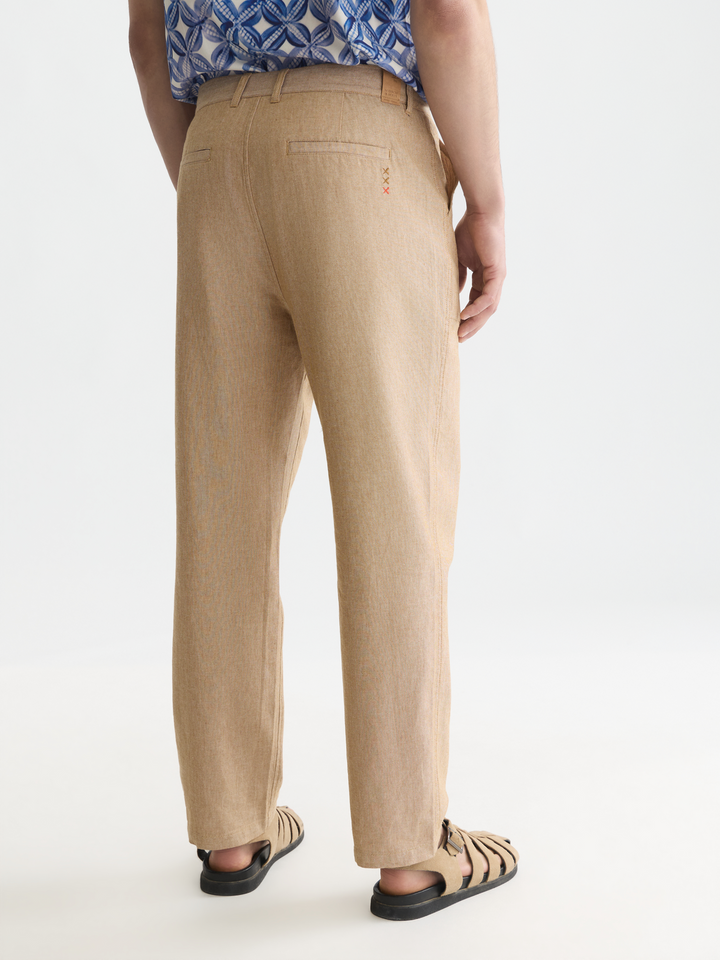 Harper linen blend twill tapered-fit chino