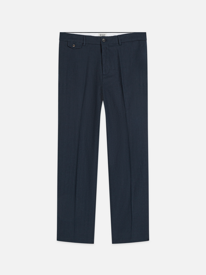 Otis linen blend herringbone relaxed straight-fit chino
